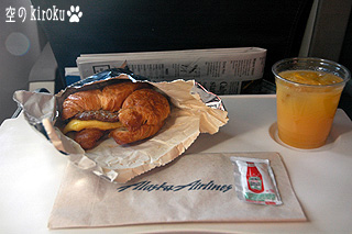 アラスカ航空機内食　2005年9月