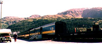 [Photo of Alaska Railroad at Whittier]
