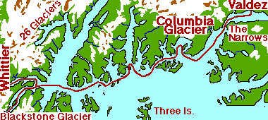 [Map of Columbia Glacier]
