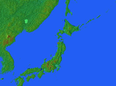 日本全国地図から５秒毎の拡大