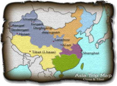 Asia Trip Map