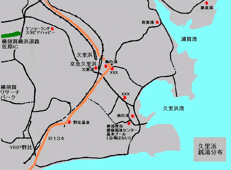 Kurihama Sento Map