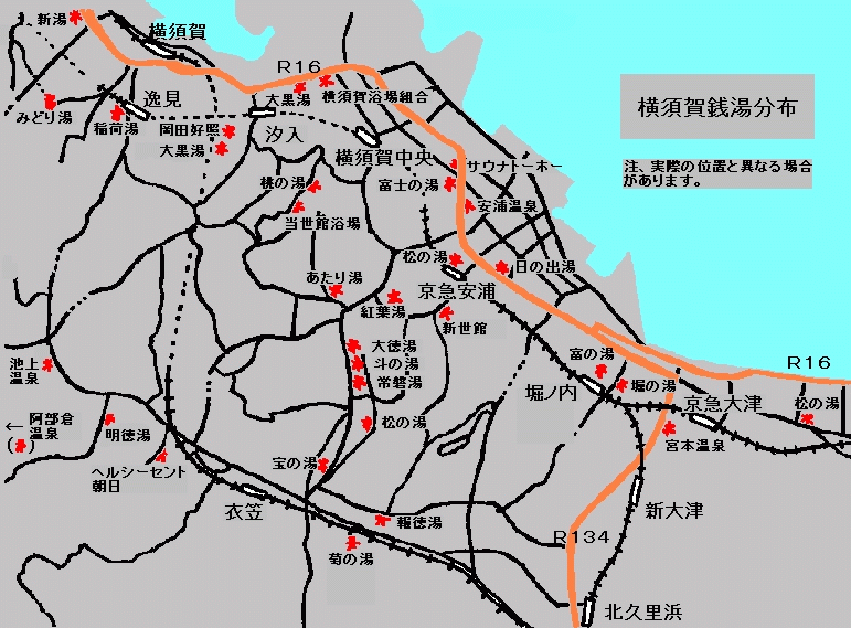 Yokosuka Sento Map