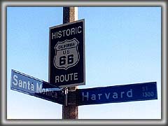 Last ROUTE 66 Sign Santa Monica Blvd California