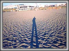 Shadow on Santa Monica Beach California