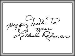 A΂̃bZ[W - Mrs. Lillian Redman's Sign