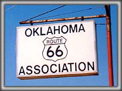Oklahoma ROUTE 66 Association Sign Chandler
