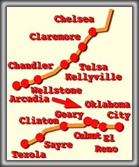 Route 66 OKLAHOMA MAP